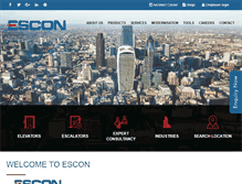 Tablet Screenshot of esconelevators.com